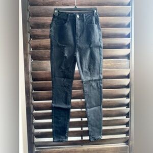 NWT - NVGTN high stretch black ripped jeans